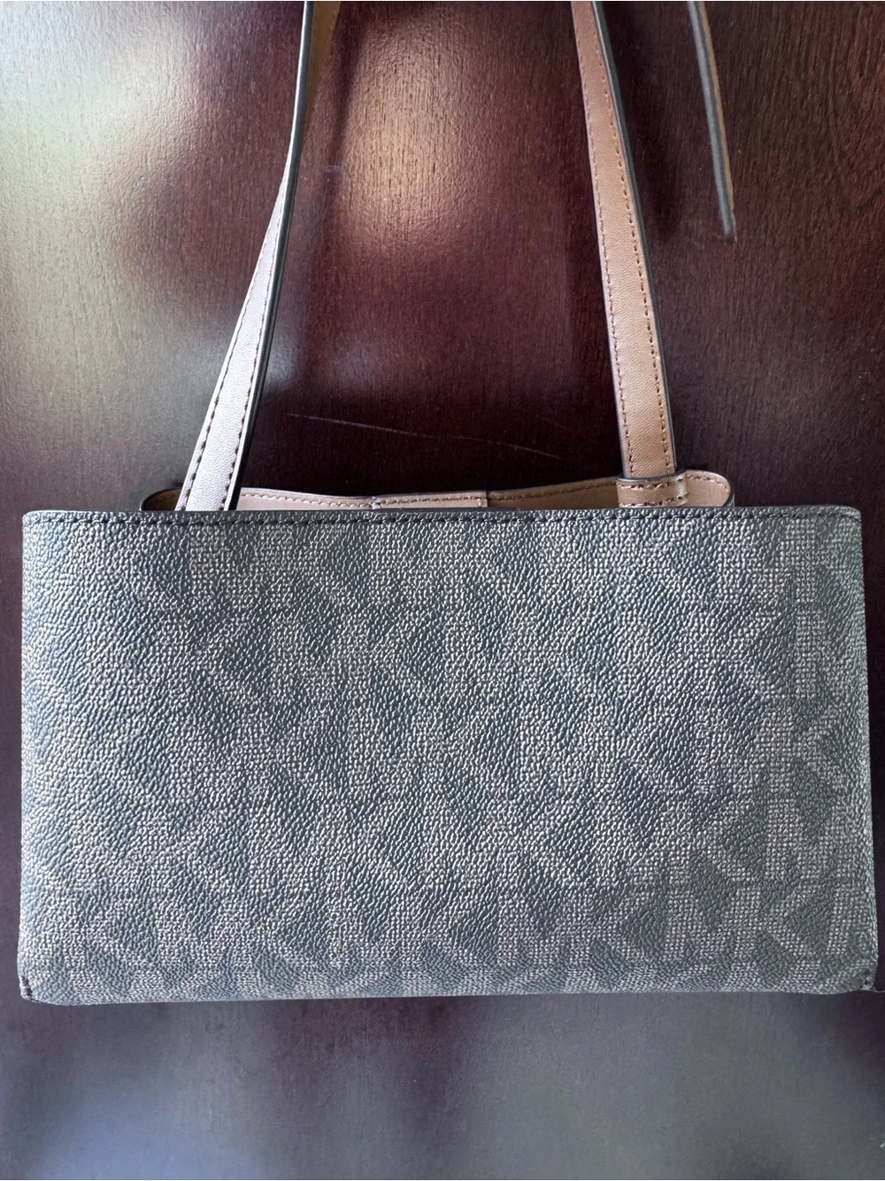 Michael Kors Brown MK Logo Crossbody with Gold Hardware
